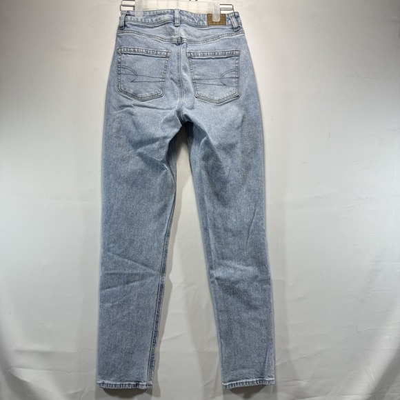 American Eagle Outfitters Denim - American Eagle Mom Jeans Stretch Light Wash Tapered Women's Size 0